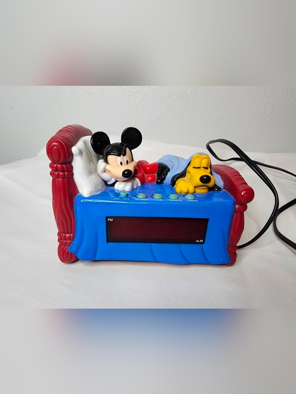 Disney Mickey Mouse and Pluto Figural Digital Alarm Clock